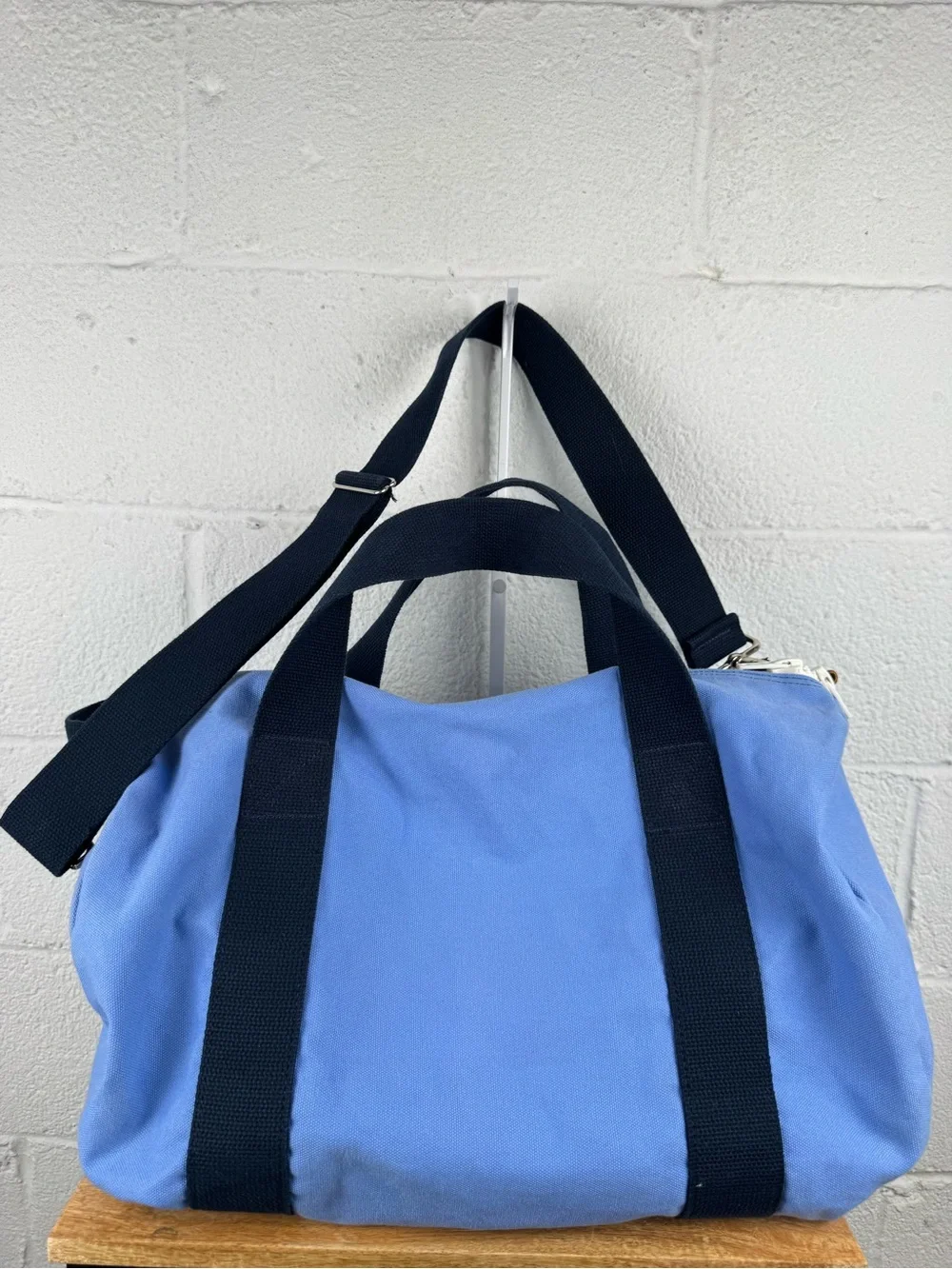Hudson Sutler Park Hill Blue Canvas Duffle Weekender Bag Made in USA